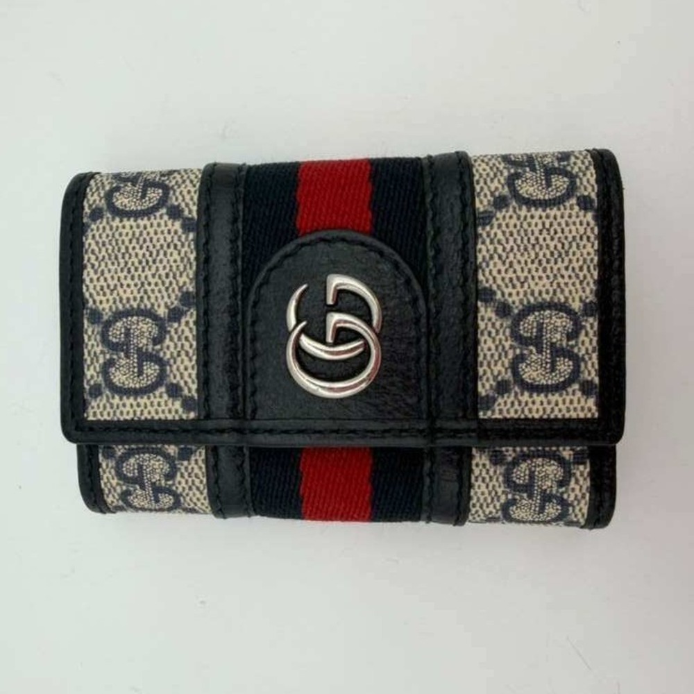 Authentic Gucci Ophidia GG Key Case – Beige/Ebeny Canvas – Excellent Condition